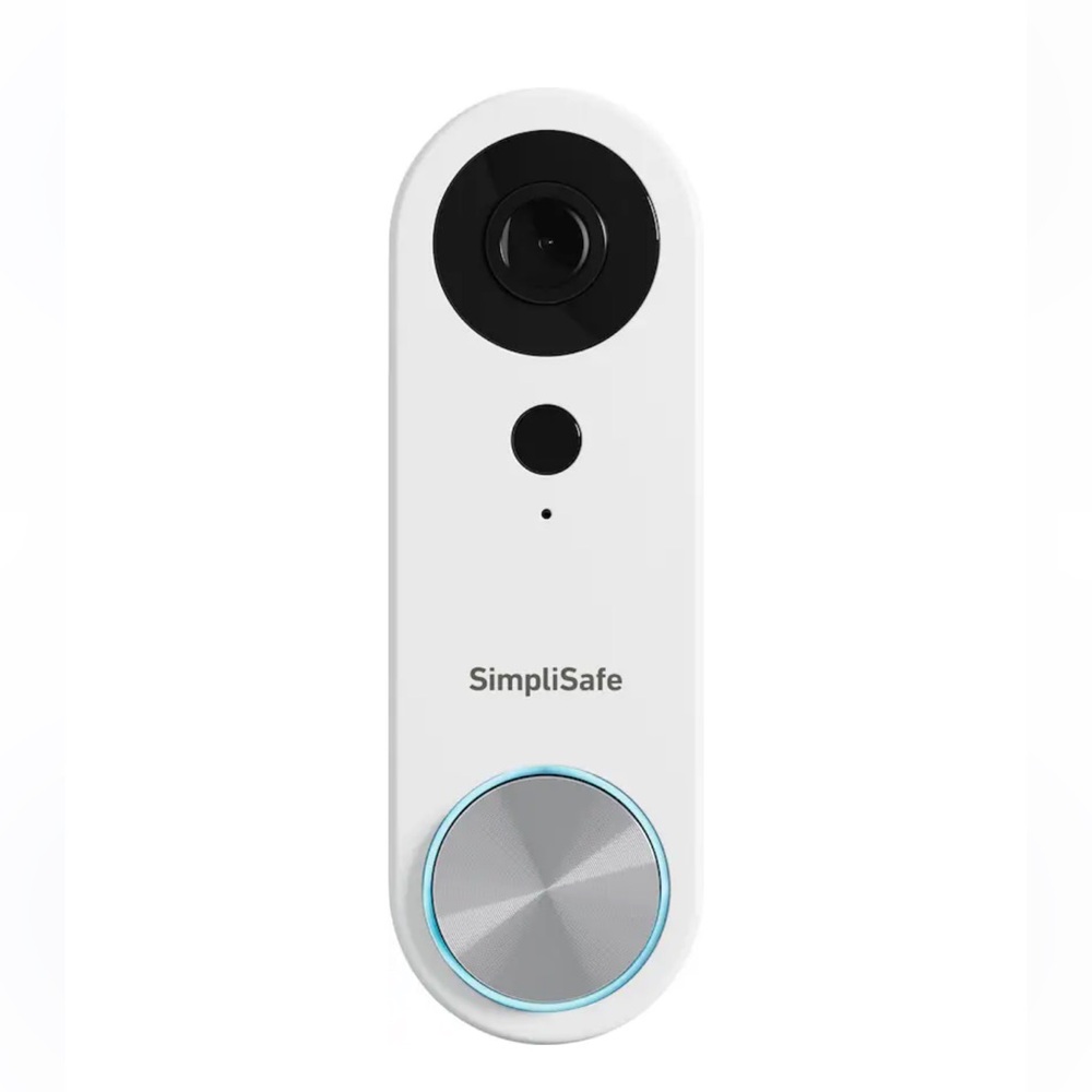 SimpliSafe White and Silver HD Video Doorbell